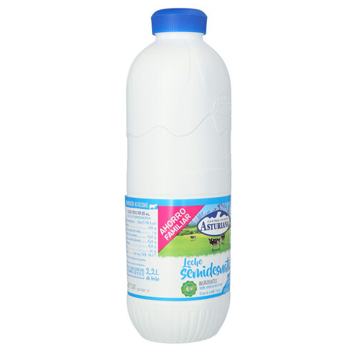 LECHE SEMIDESNATADA CENTRAL LECHERA ASTURIANA 2,2L image number