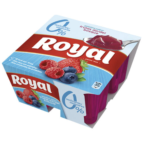 GELATINA ROYAL 0% FRUTAS DEL BOSQUE 4x90g image number