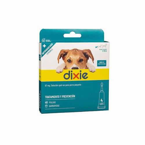 PIPETAS REPELENTES PARA PERRO PEQUEÑO DIXIE 3uds image number