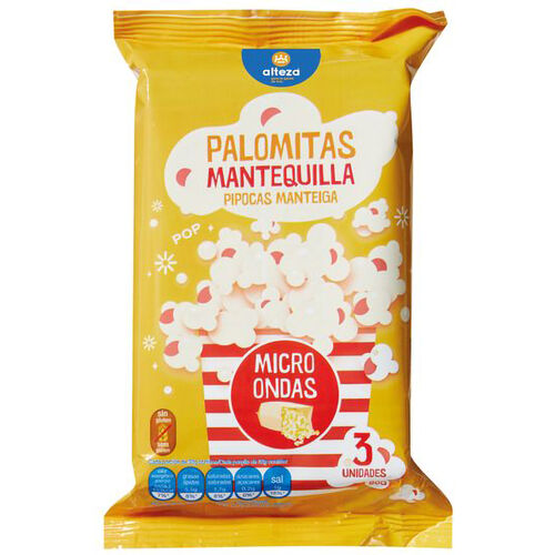 PALOMITAS DE MANTEQUILLA PARA MICROONDAS ALTEZA 3x90g image number